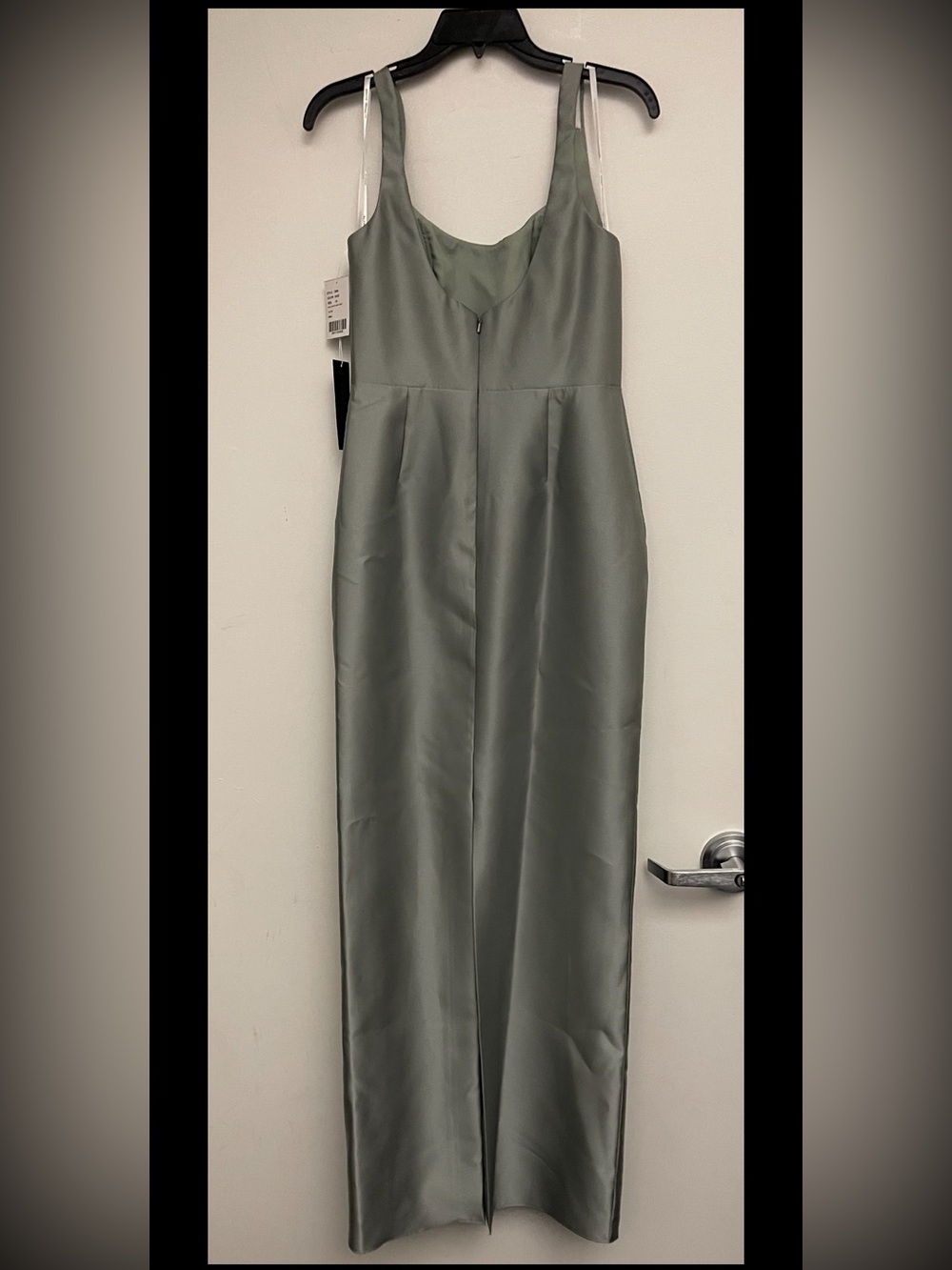 Alfred Sung- Satin Olive Maxi Dress NWT - Picture 5 of 11